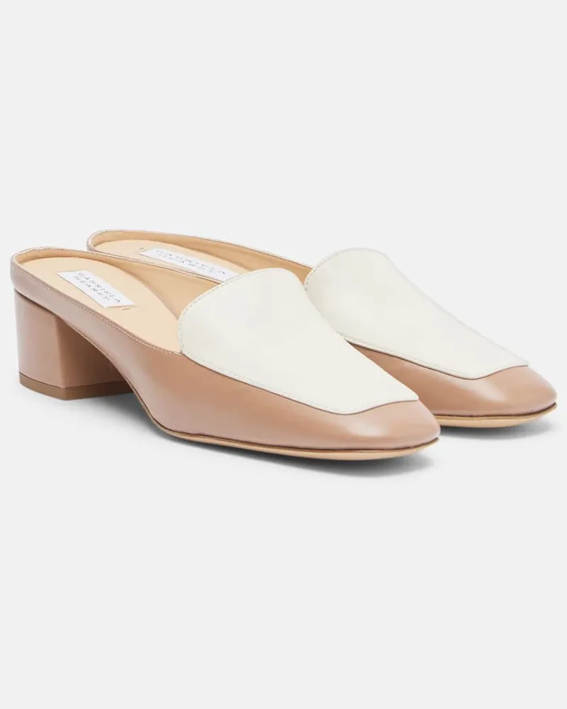 Gabriela Hearst Slingback-Pumps Alena aus Leder Weiß