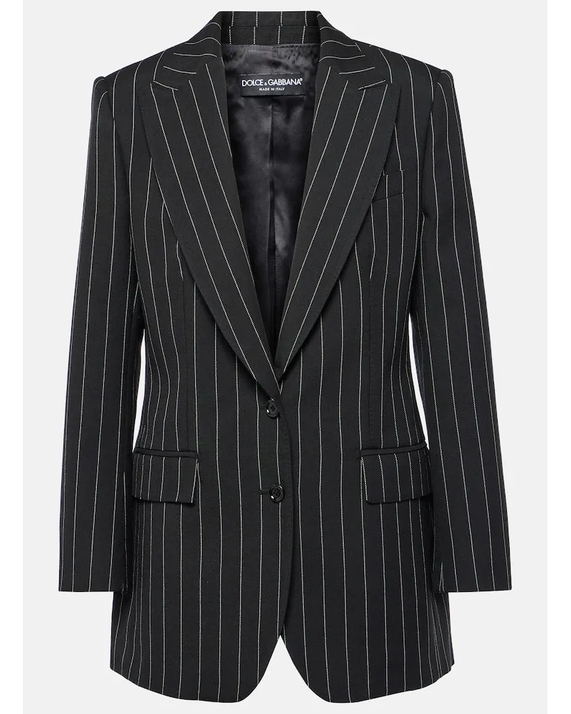 Dolce & Gabbana Blazer aus Schurwolle Schwarz