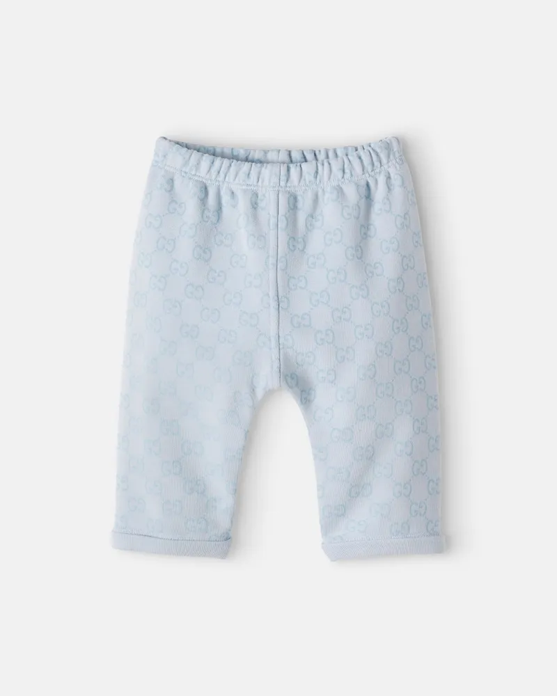 Gucci Baby Hose GG aus Baumwolle Blau