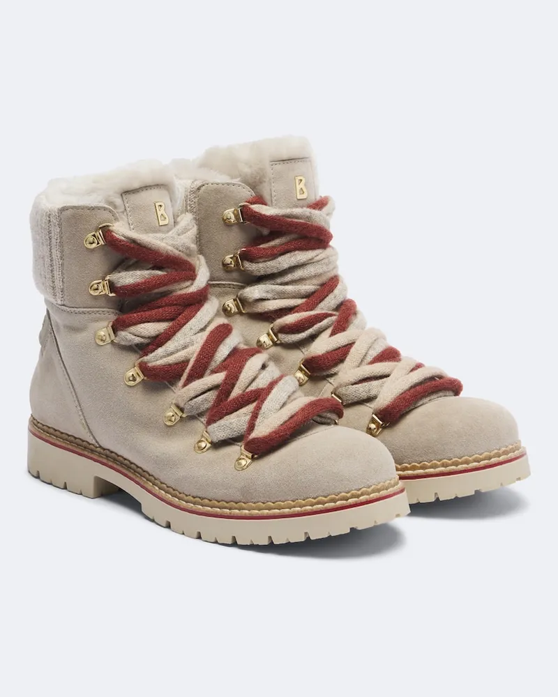 Bogner Ankle Boots Andermatt aus Veloursleder Beige