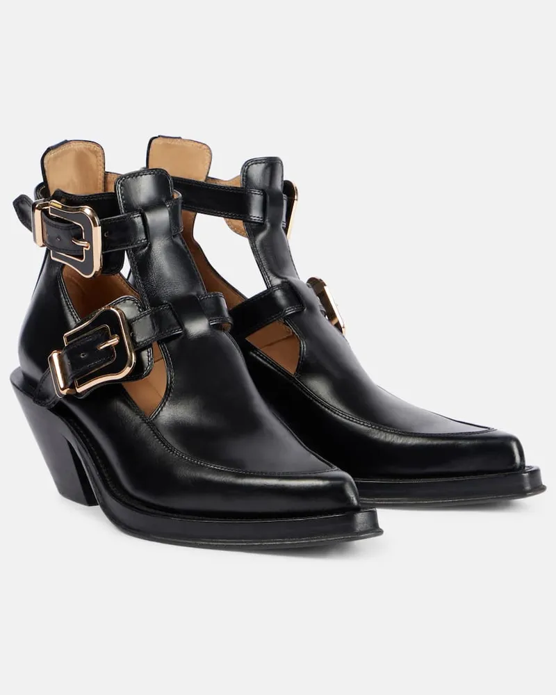 Gabriela Hearst Ankle Boots Castro aus Leder Schwarz