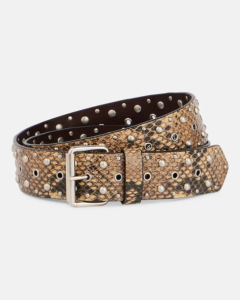 Dries van Noten Gürtel aus Leder Neutral