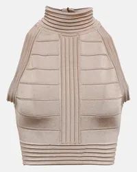 Balmain Cropped-Top Beige