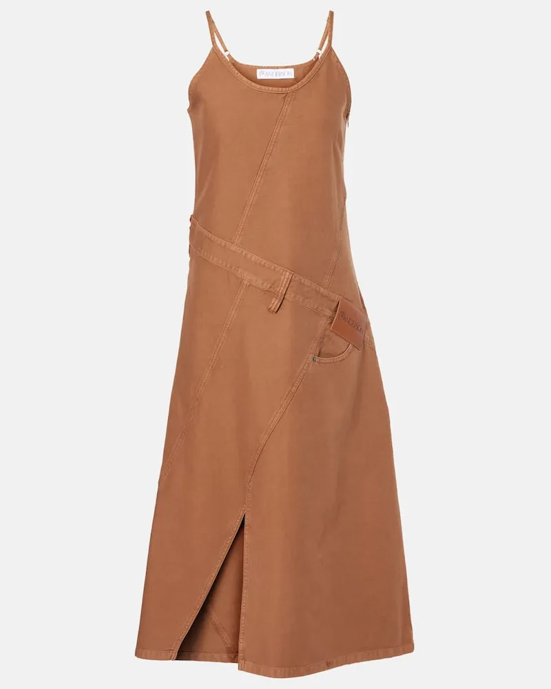 J.W.Anderson Midikleid aus Baumwolle Braun