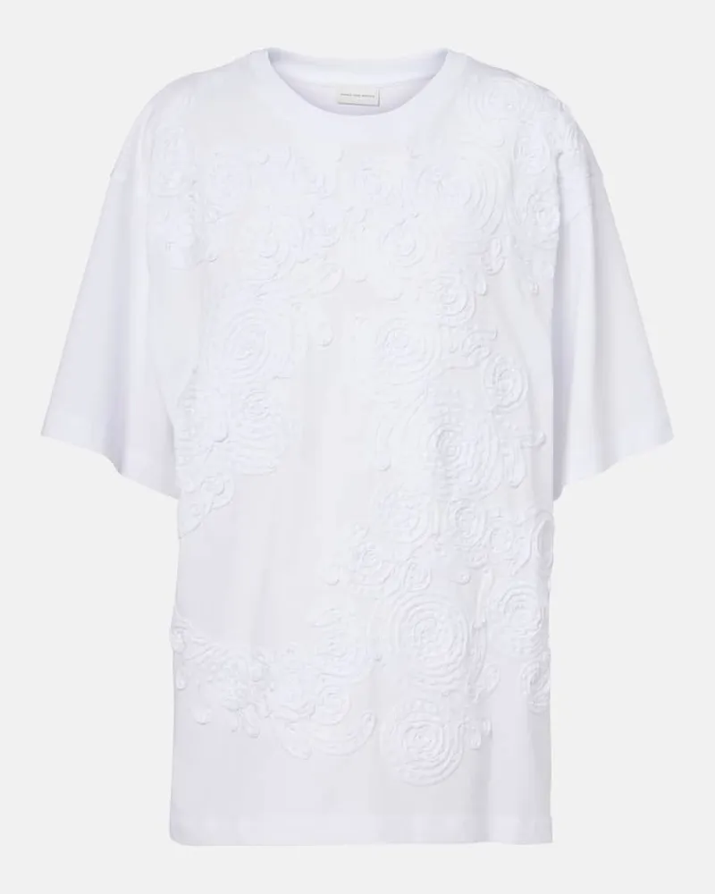 Dries van Noten T-Shirt aus Baumwolle Weiß