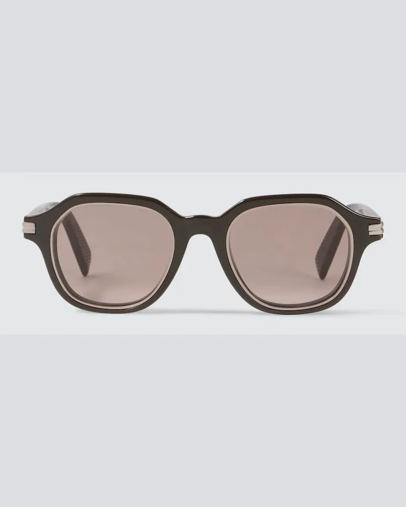 Ermenegildo Zegna Runde Sonnenbrille Braun