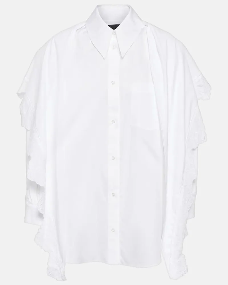 Simone Rocha Besticktes Hemd aus Baumwolle Weiã