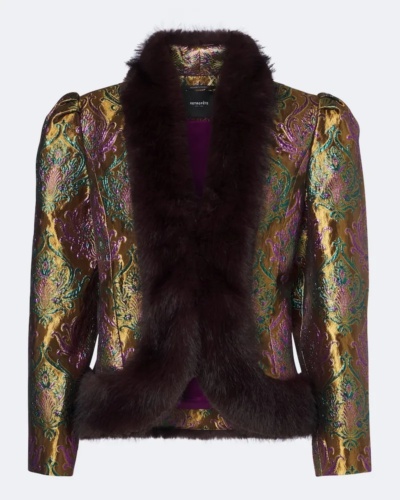Retrofête Retrofête Jacke Delphira aus Brokat Multicolor