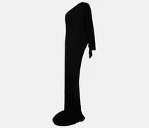 One-Shoulder-Maxikleid aus Jersey