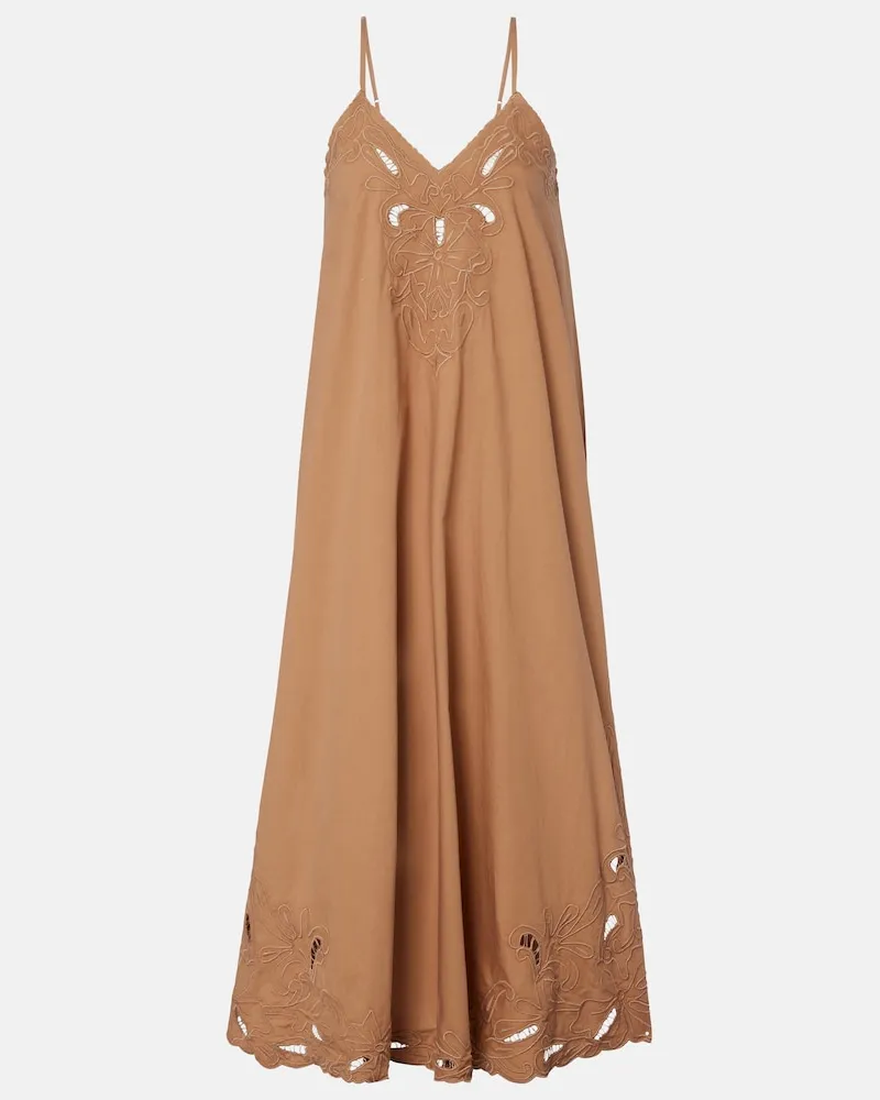 Juliet Dunn Slipdress aus Baumwolle Braun