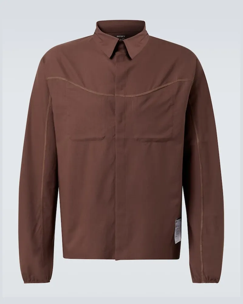 Satisfy Hemd PeaceShell River aus Twill Braun