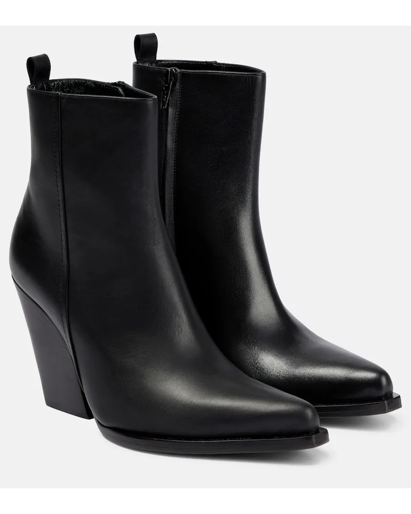 Magda Butrym Ankle Boots aus Leder Schwarz