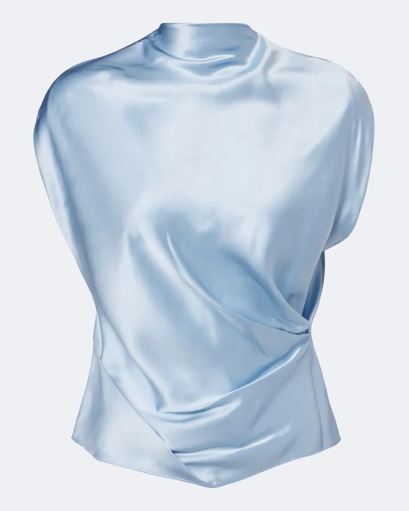 The Sei Top aus Seiden-Charmeuse Blau