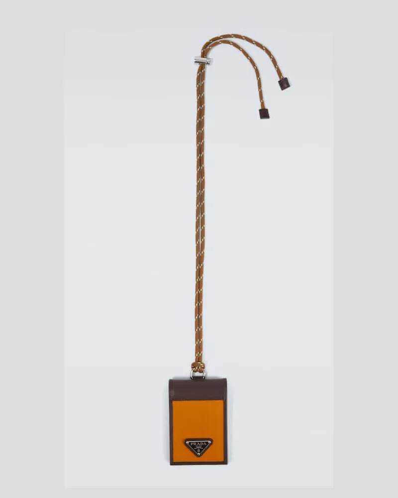Prada Kartenetui Prada Speedrock aus Re-Nylon mit Riemen Orange
