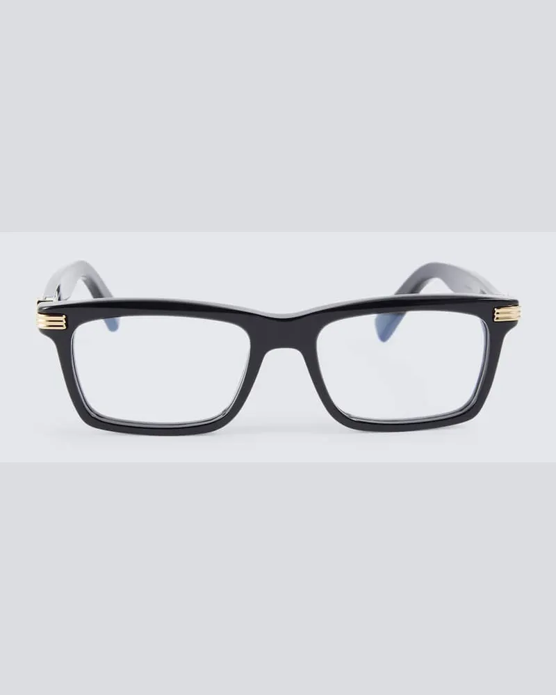Cartier Eckige Brille Schwarz