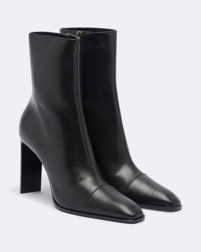 Saint Laurent Ankle Boots Venetia aus Leder Braun