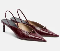 Slingback-Pumps aus Leder