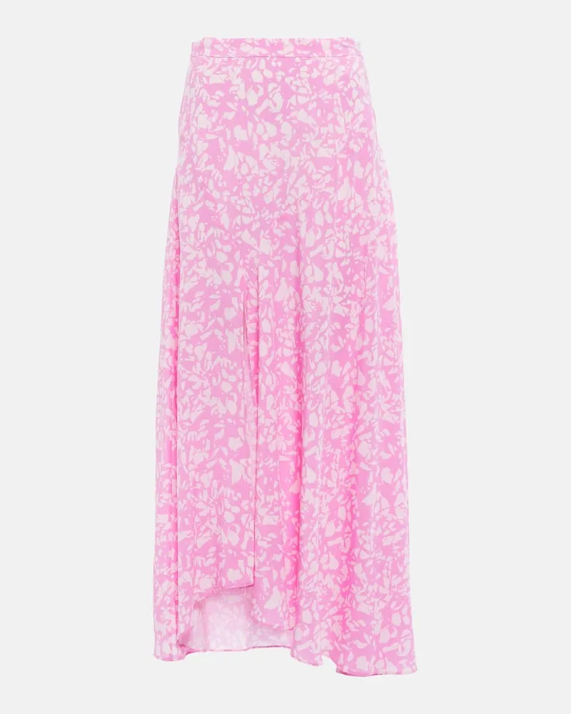 Isabel Marant Bedruckter Midirock Sakura aus Chiffon Multicolor