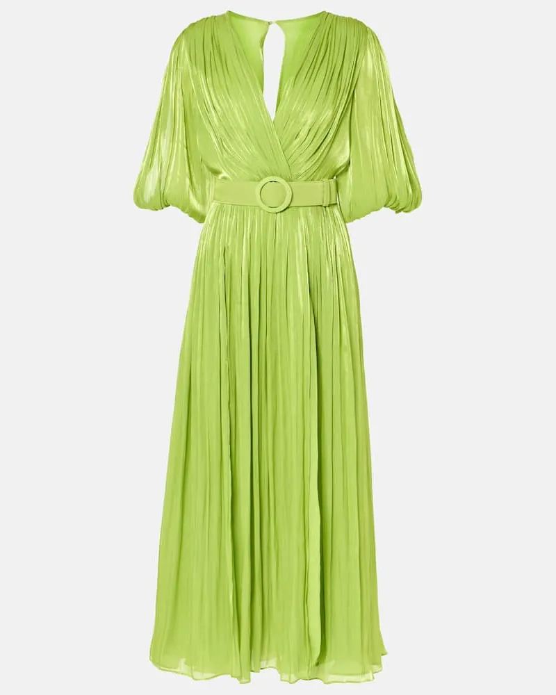COSTARELLOS Robe Brennie aus Georgette Grã¼n