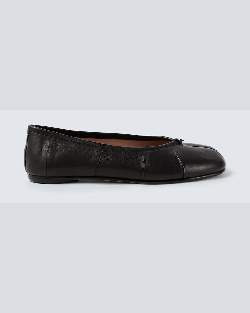 Maison Margiela Ballerinas Tabi aus Leder Schwarz