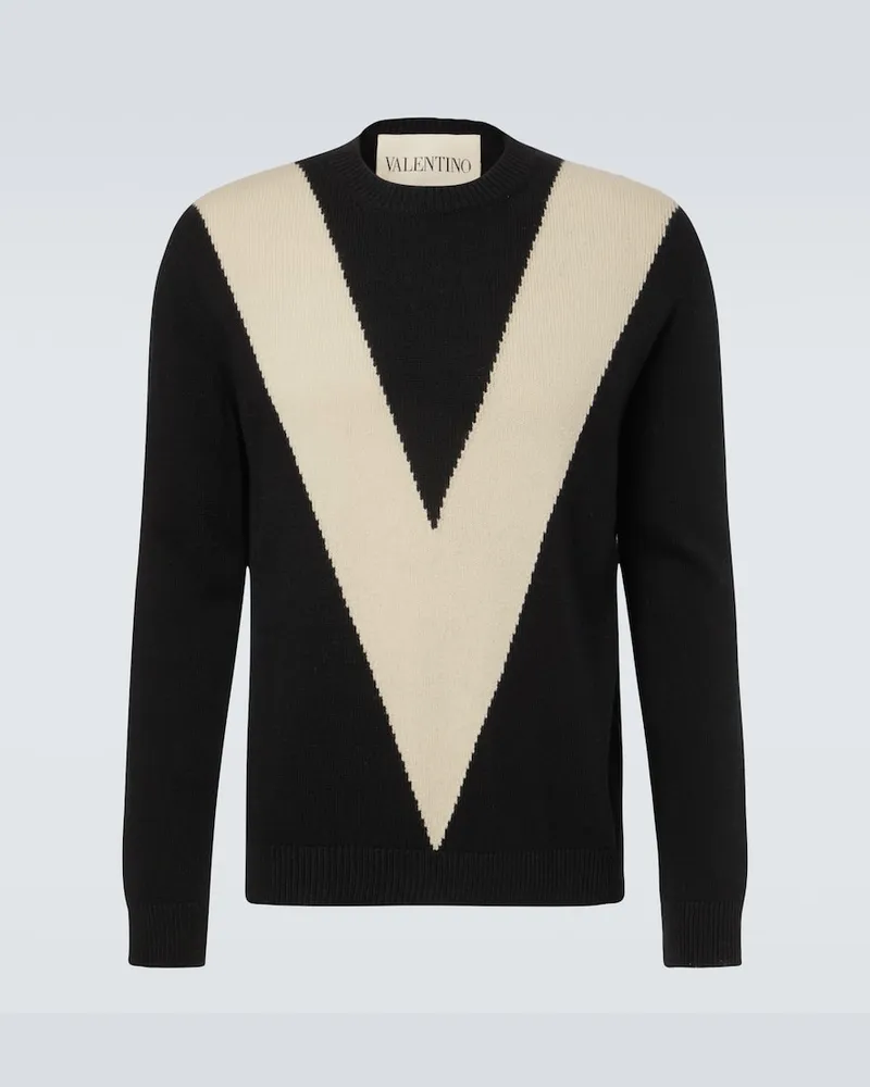 Valentino Garavani Pullover aus Schurwolle Schwarz
