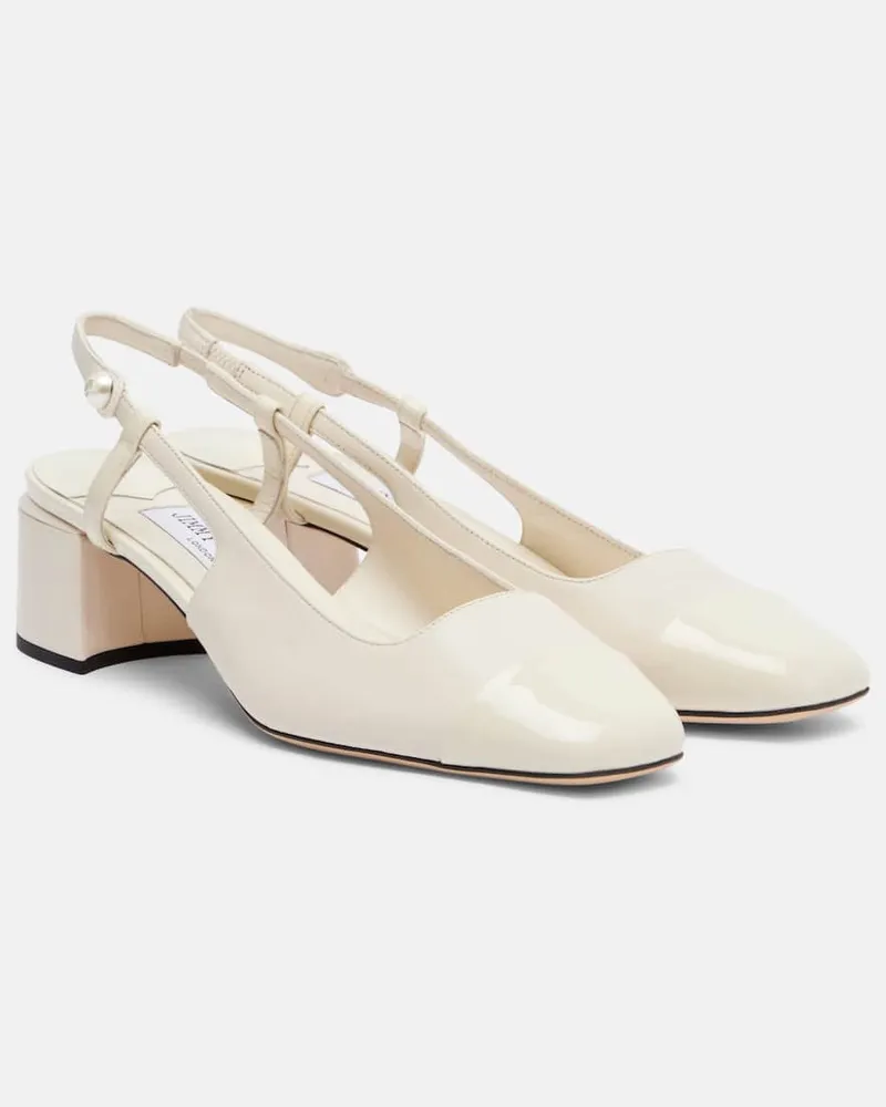 Jimmy Choo Slingback-Pumps Elisa 45 aus Leder Weiß