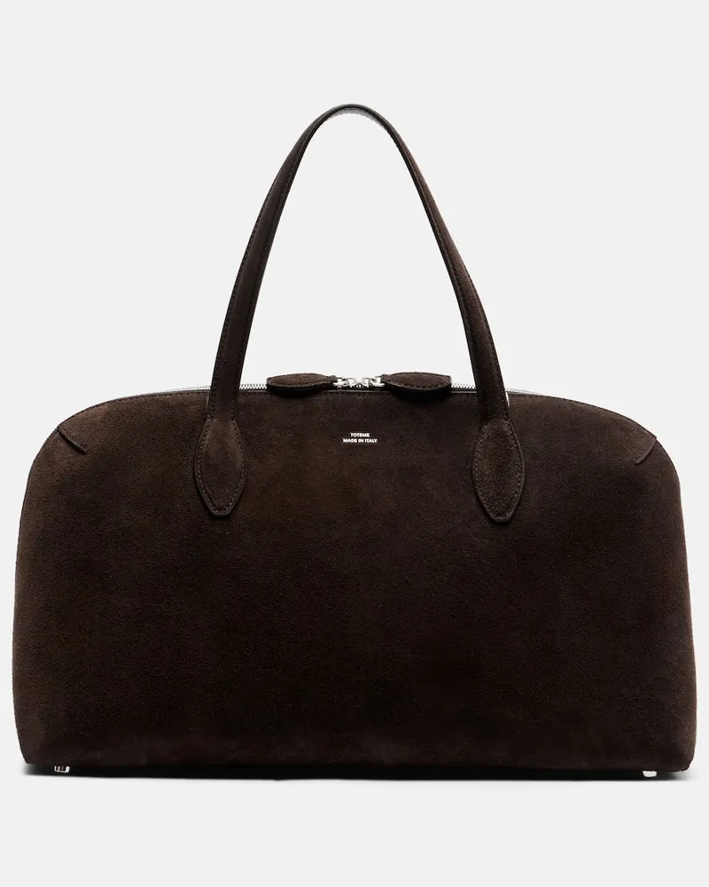 Totême Tote Bag Day aus Veloursleder Braun