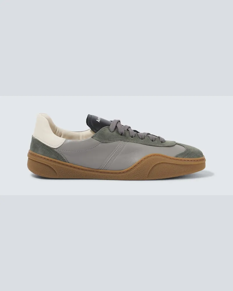 Acne Studios Sneakers Bars M aus Leder und Veloursleder Grau