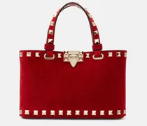 Henkeltasche Rockstud Mini aus Veloursleder