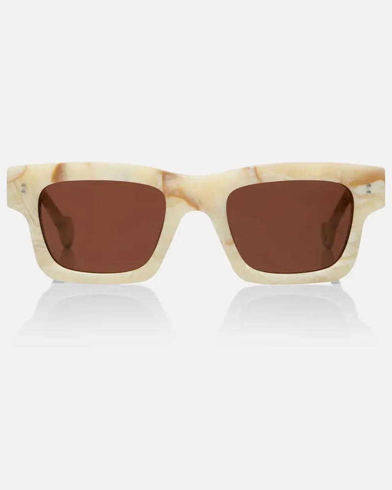 J.W.Anderson Eckige Sonnenbrille Beige
