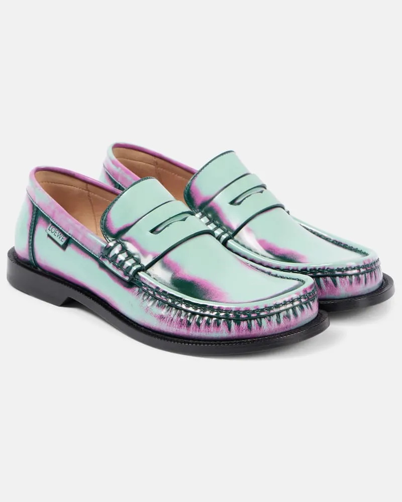 Loewe Loafers Campo aus Leder Grün
