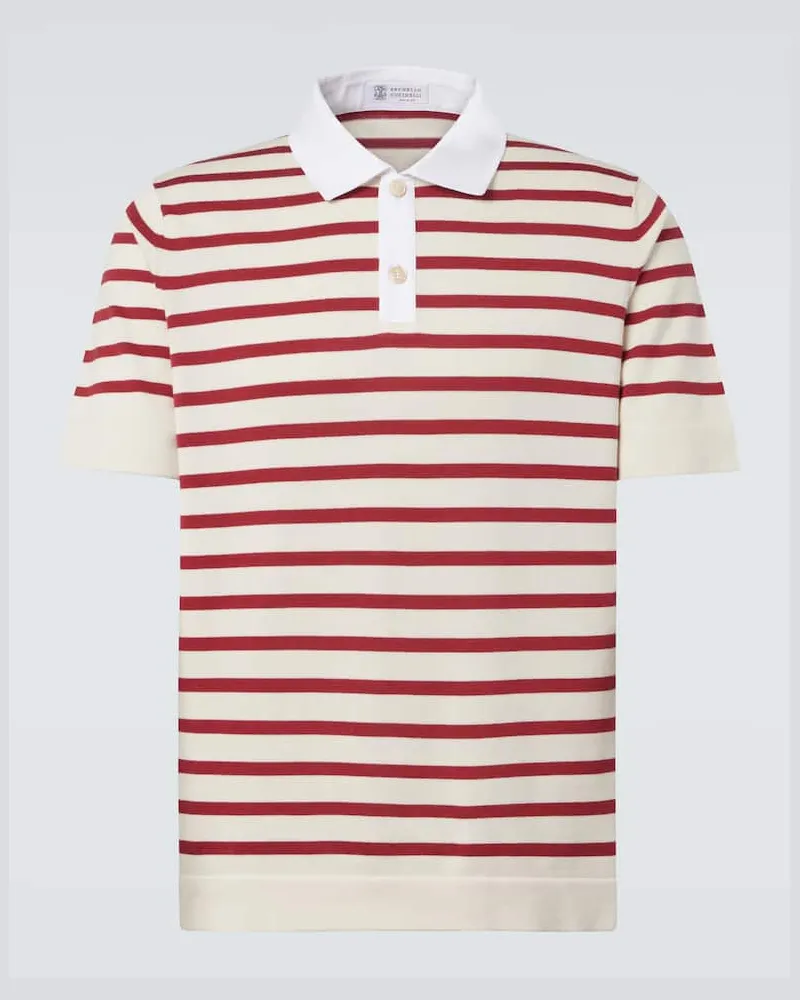 Brunello Cucinelli Polohemd aus Baumwolle Rot