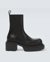 Rick Owens Chelsea Boots aus Leder Schwarz