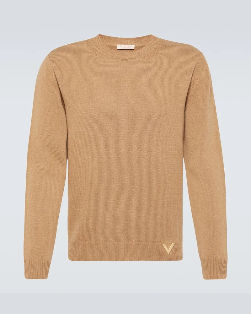 Valentino Garavani Pullover VGlod aus Kaschmir Beige