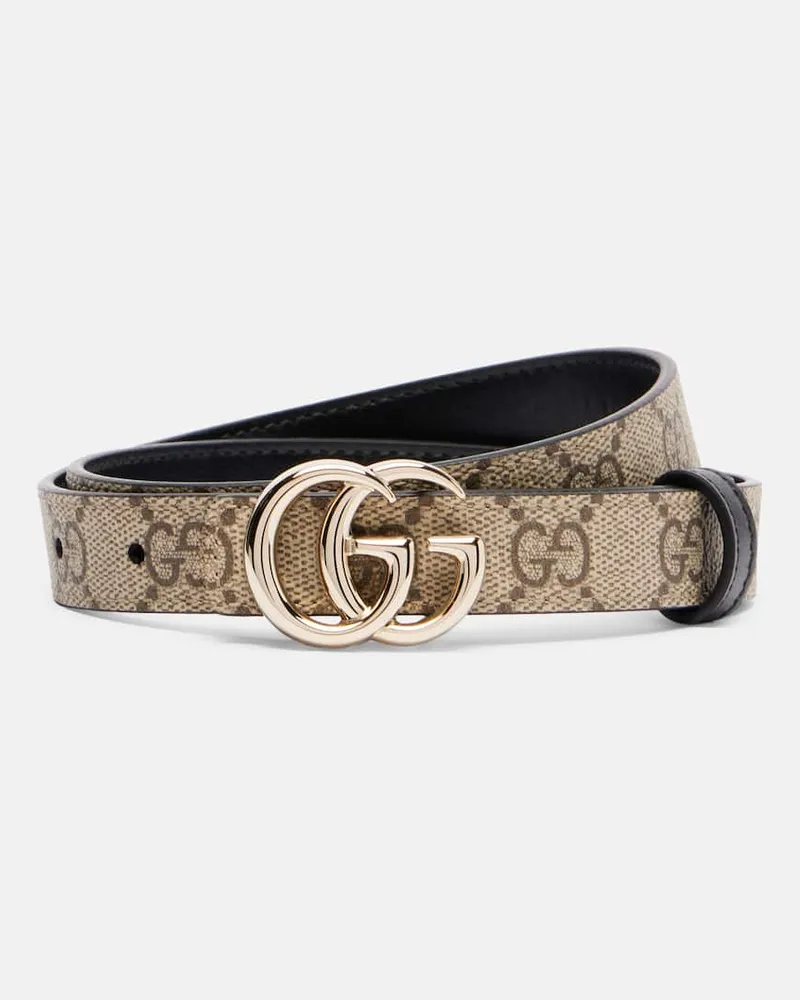 Gucci Wendbarer Gürtel GG Marmont Beige