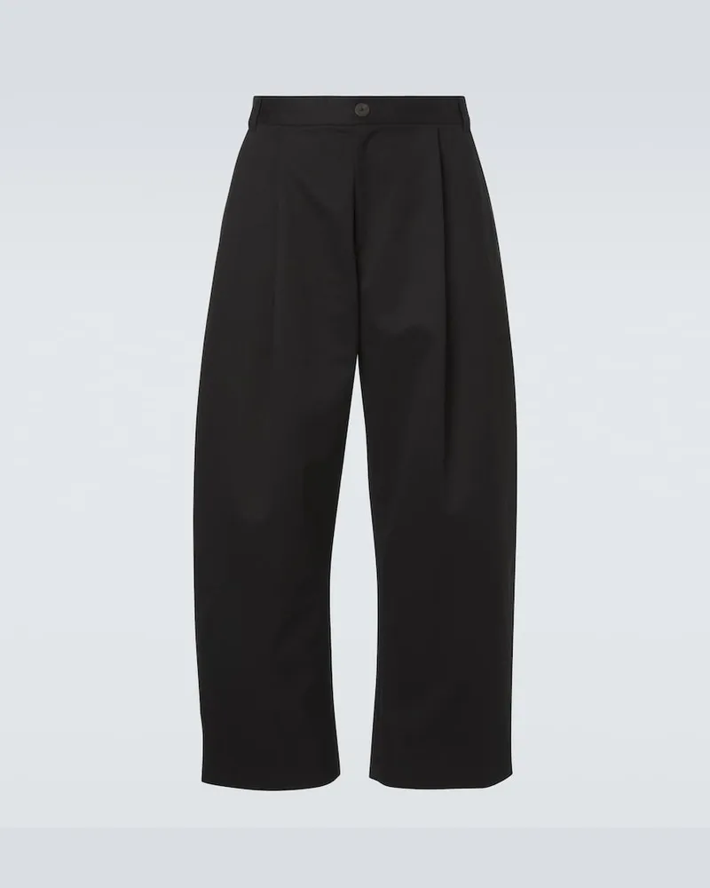 Studio Nicholson Weite Hose Sorte aus Baumwolle Schwarz