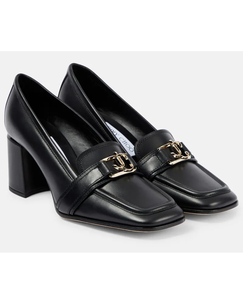 Jimmy Choo Loafer-Pumps Evin 65 aus Leder Schwarz