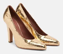 Pumps Elsa 100 aus Metallic-Leder