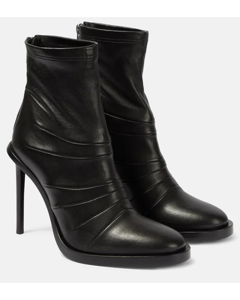 Ann Demeulemeester Ankle Boots Carol aus Leder Schwarz