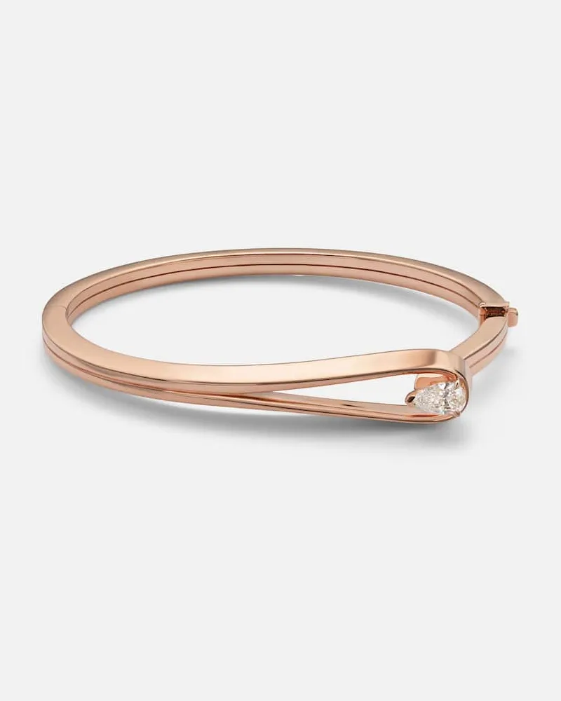 Repossi Armreif Serti Inversé aus 18kt Roségold mit Diamanten Rosa