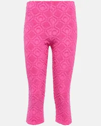 Marine Serre Leggings aus Jacquard Pink