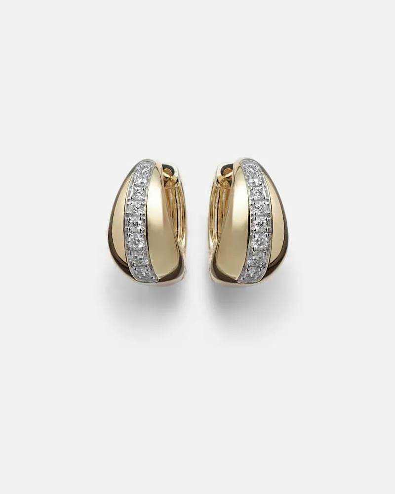 Stone & Strand Ohrringe Pistachio aus 10kt Gelbgold mit Diamanten Gold