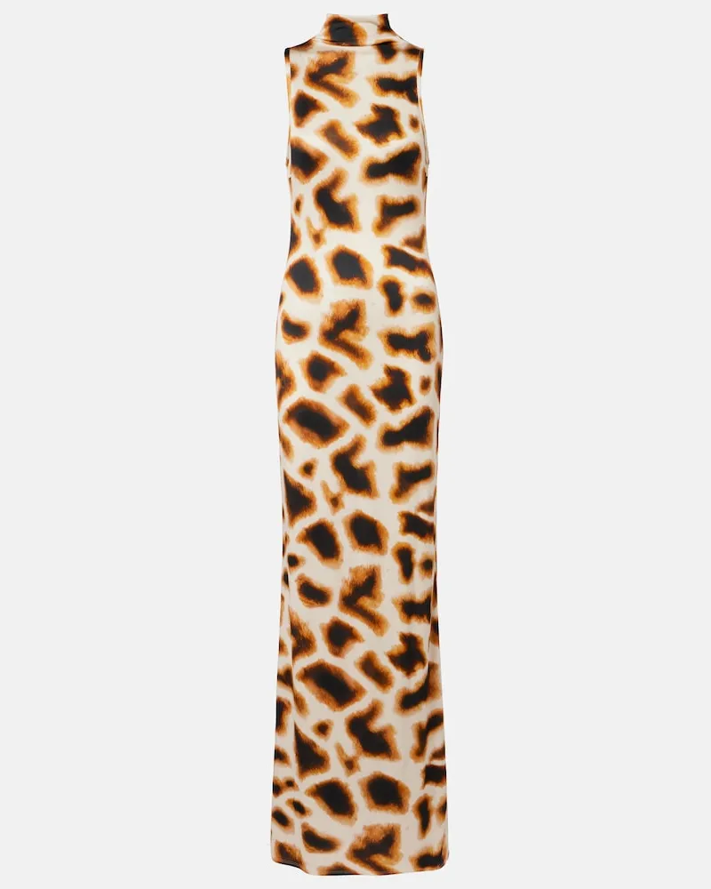 Christopher Esber Bedrucktes Maxikleid Beige