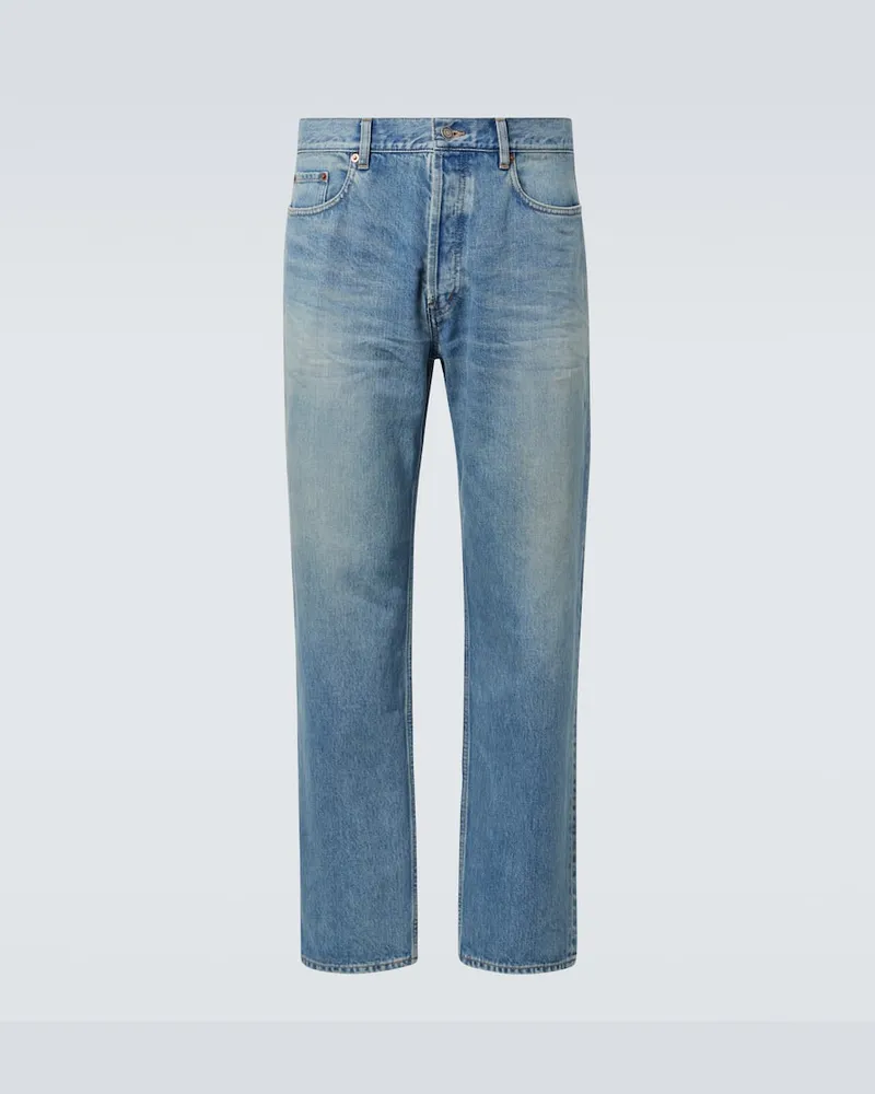 Saint Laurent Straight Jeans Mick Blau