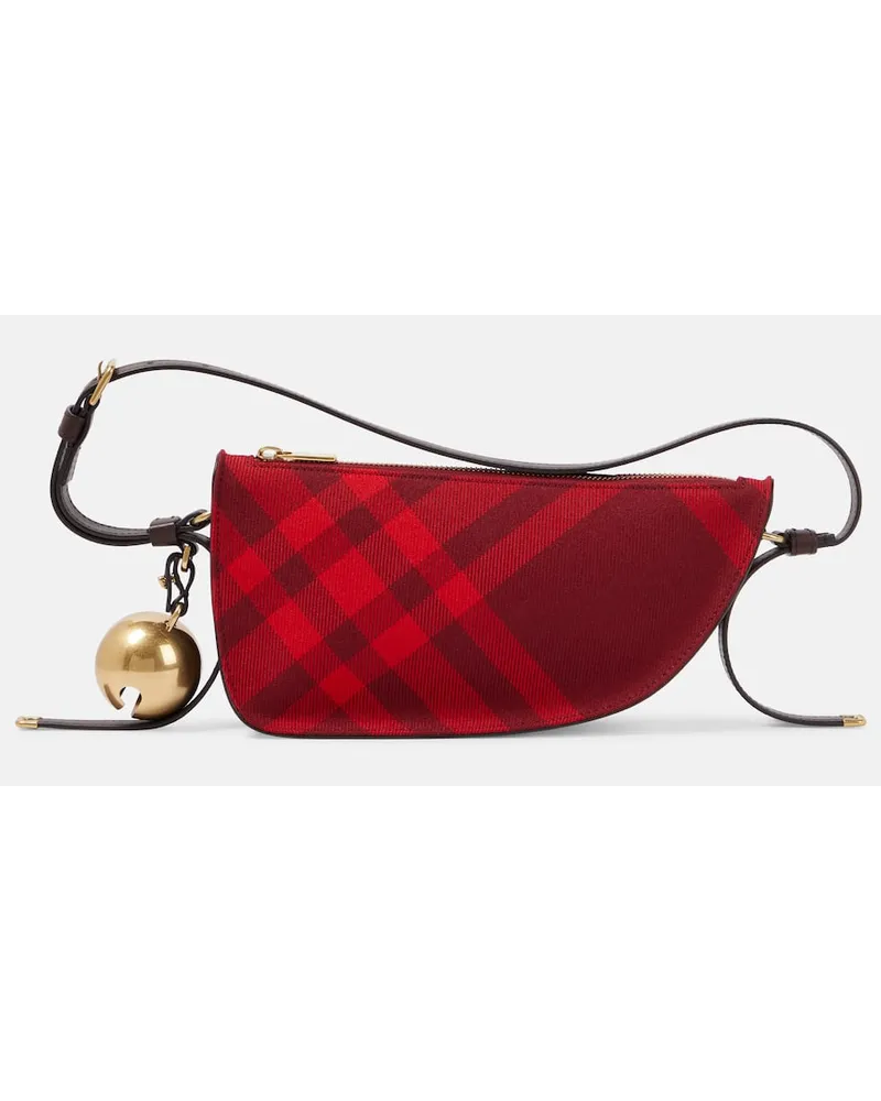 Burberry Schultertasche Shield Mini Burberry Check Rot