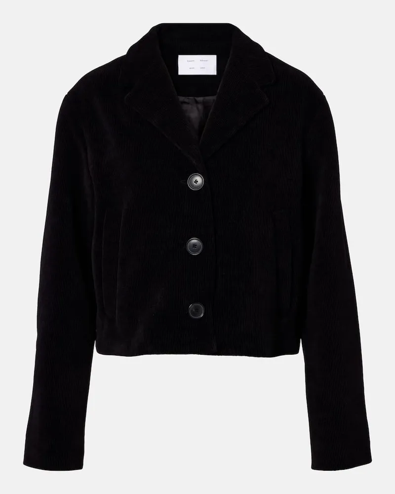Proenza Schouler White Label Jacke Nima aus Cord Schwarz