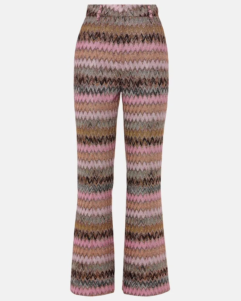 Missoni Schlaghose aus Häkelstrick Multicolor