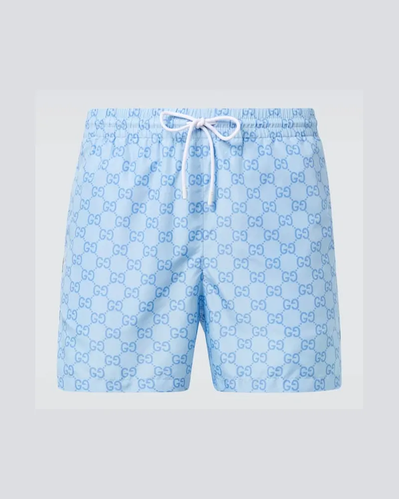 Gucci Badeshorts GG Blau