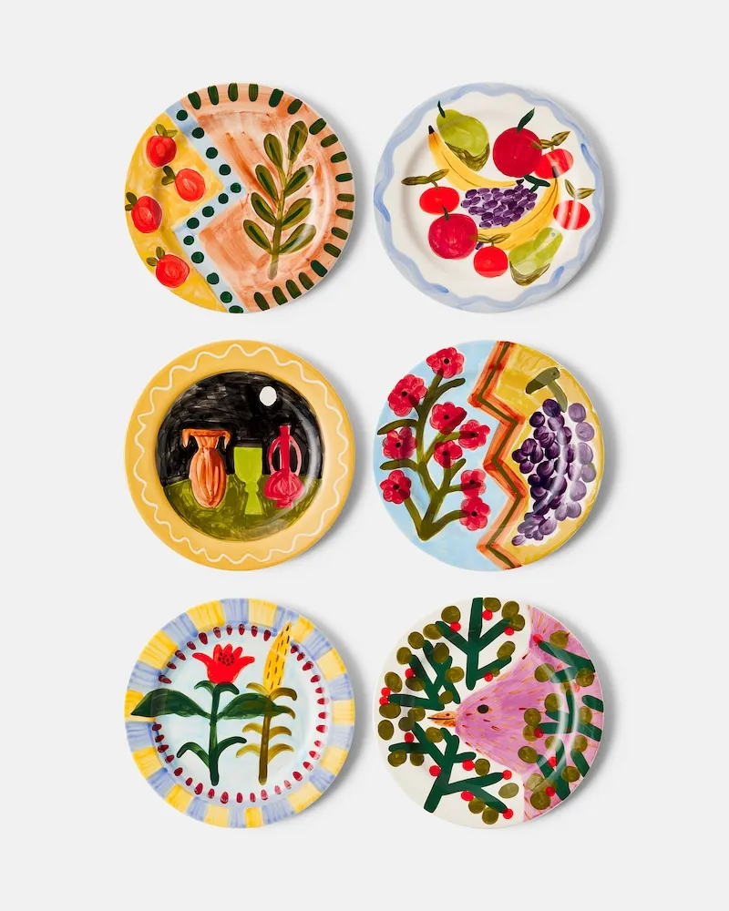 Serax Set Jacques De Borja aus sechs Speisetellern von Schurleey Multicolor
