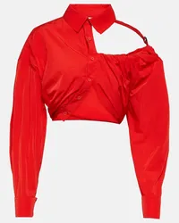 Jacquemus Cropped-Bluse La Chemise Galliga Rot